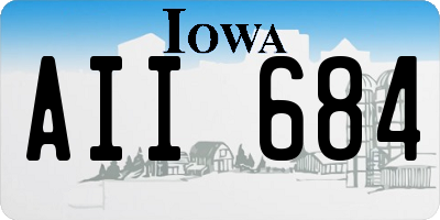 IA license plate AII684