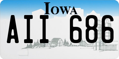IA license plate AII686