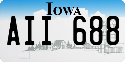 IA license plate AII688