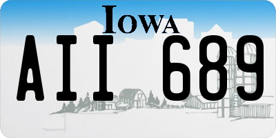 IA license plate AII689