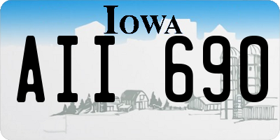 IA license plate AII690
