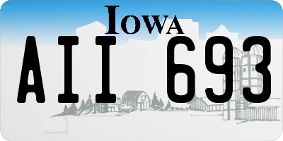 IA license plate AII693