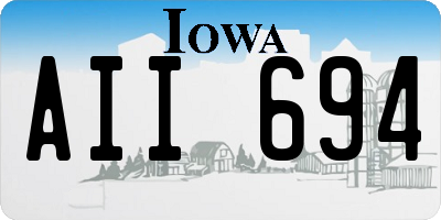 IA license plate AII694
