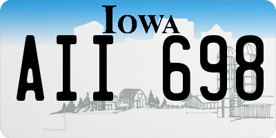 IA license plate AII698