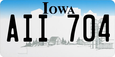 IA license plate AII704