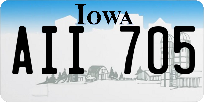 IA license plate AII705
