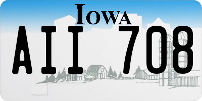 IA license plate AII708