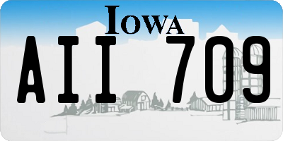 IA license plate AII709