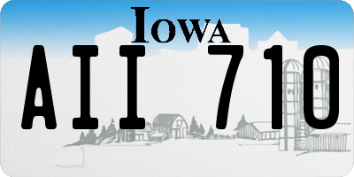 IA license plate AII710