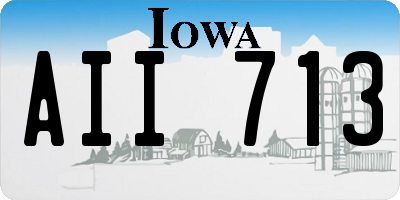 IA license plate AII713