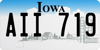 IA license plate AII719