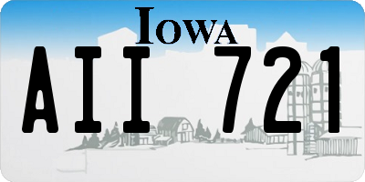 IA license plate AII721