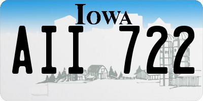 IA license plate AII722