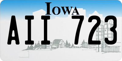 IA license plate AII723