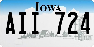 IA license plate AII724