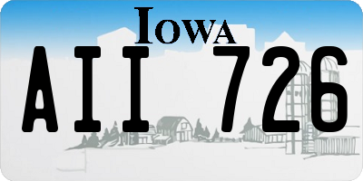 IA license plate AII726