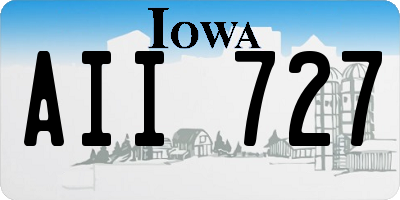 IA license plate AII727