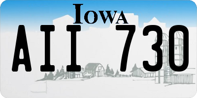 IA license plate AII730