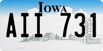 IA license plate AII731