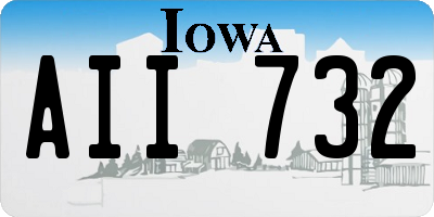 IA license plate AII732