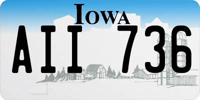 IA license plate AII736