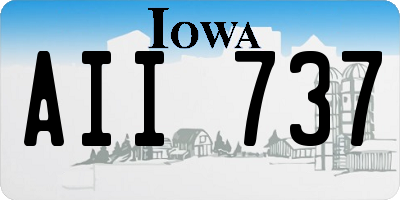 IA license plate AII737