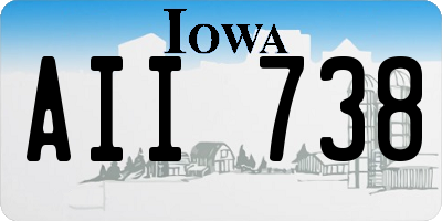 IA license plate AII738