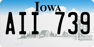 IA license plate AII739
