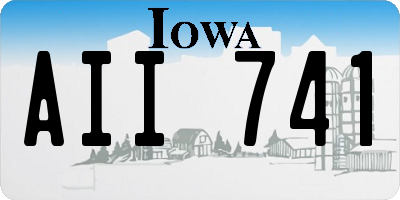 IA license plate AII741