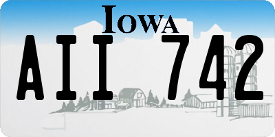 IA license plate AII742
