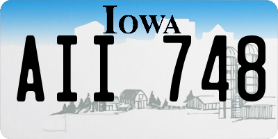 IA license plate AII748