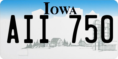 IA license plate AII750
