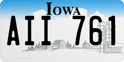 IA license plate AII761