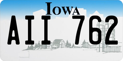 IA license plate AII762