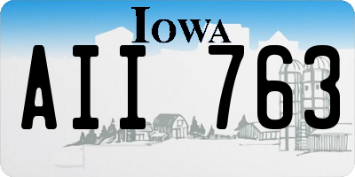 IA license plate AII763