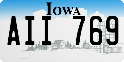 IA license plate AII769
