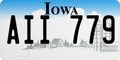 IA license plate AII779