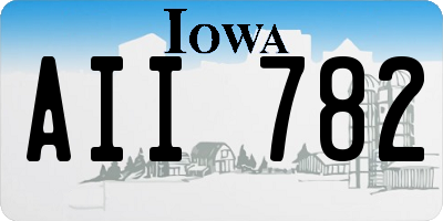 IA license plate AII782