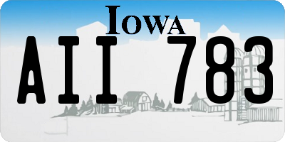 IA license plate AII783