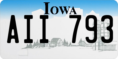 IA license plate AII793
