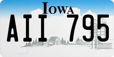 IA license plate AII795