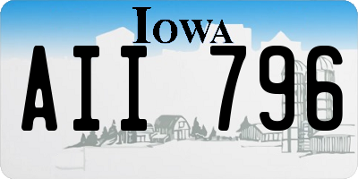 IA license plate AII796