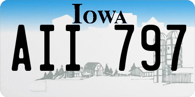 IA license plate AII797