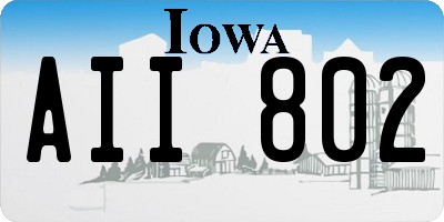 IA license plate AII802