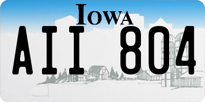 IA license plate AII804