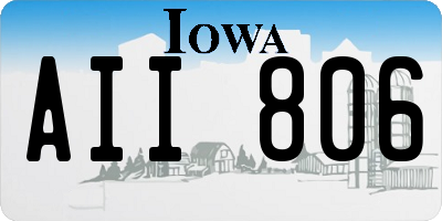 IA license plate AII806