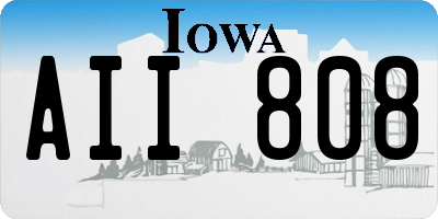 IA license plate AII808