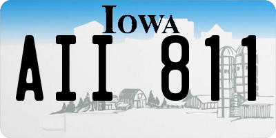 IA license plate AII811
