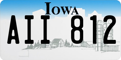 IA license plate AII812