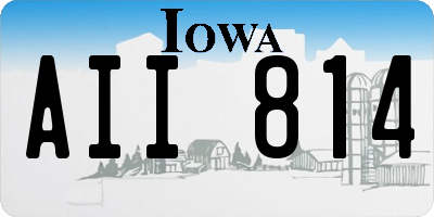 IA license plate AII814